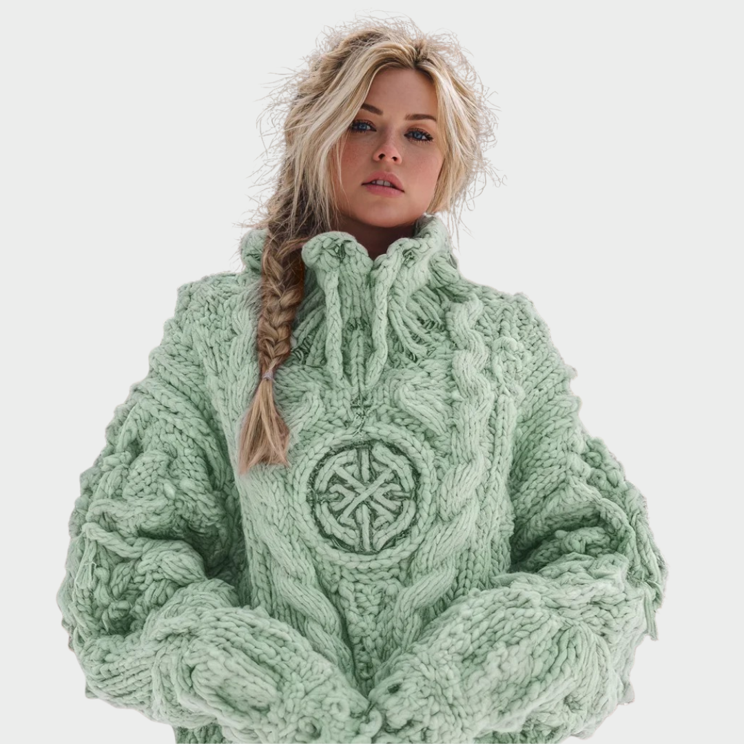 Емилия – Топъл вълнен пуловер с руни