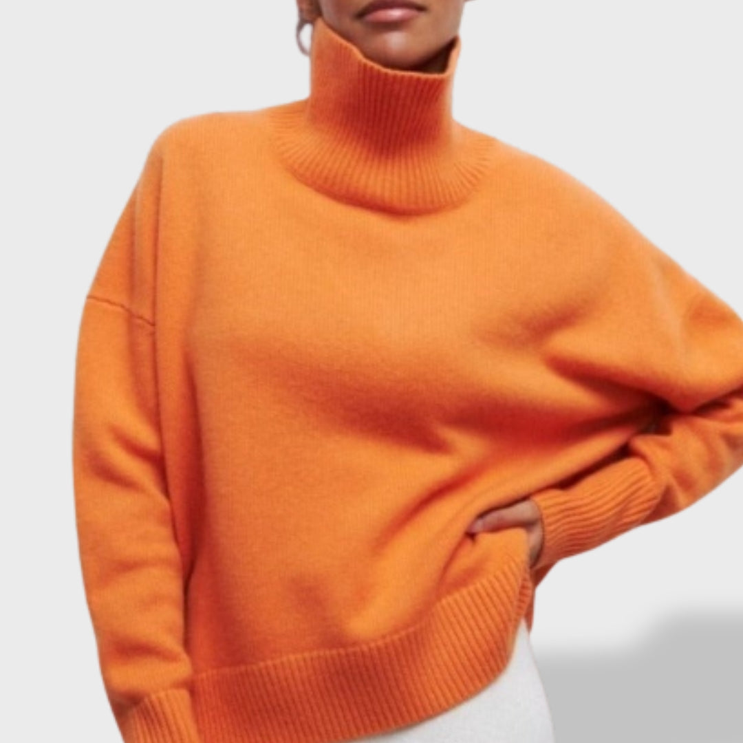 Исабел™ | Основен пуловер с висока яка за жени, мек и универсален.