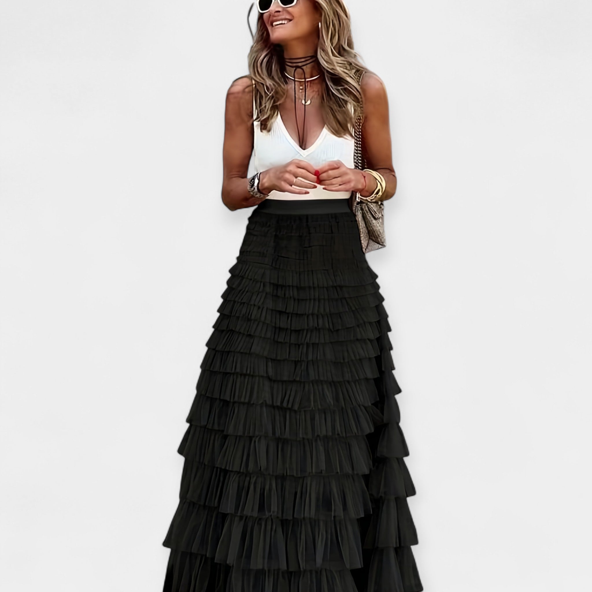 Бохо пола с мрежест сатенен ръб