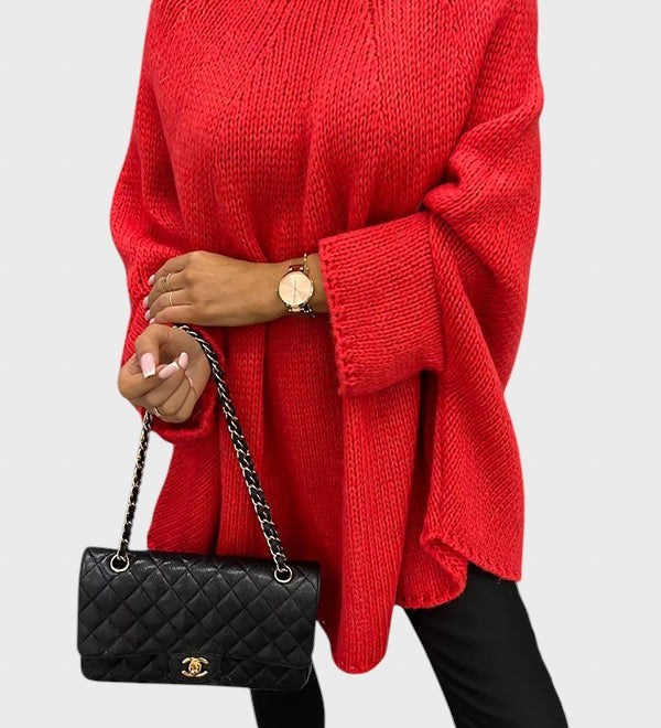 Emilia™ - Дълъг плетен пуловер