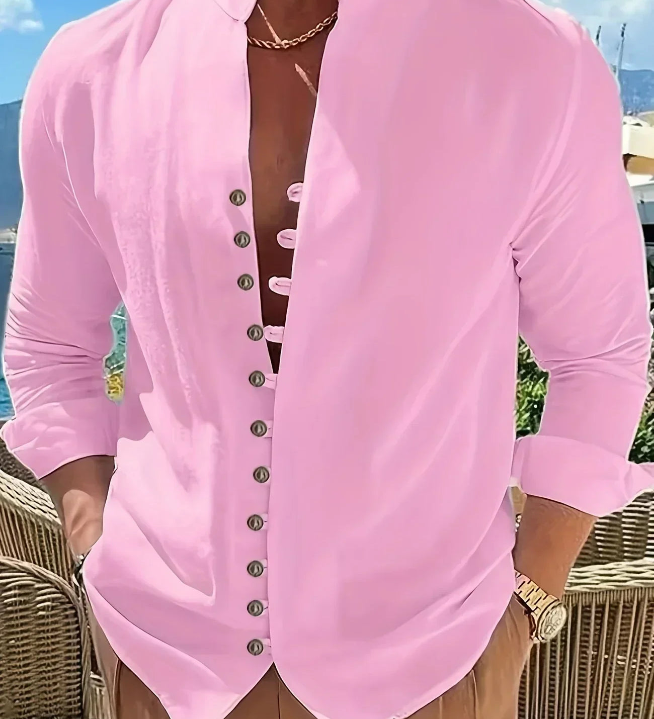 Орфей - Лека памучна риза с дълги ръкави