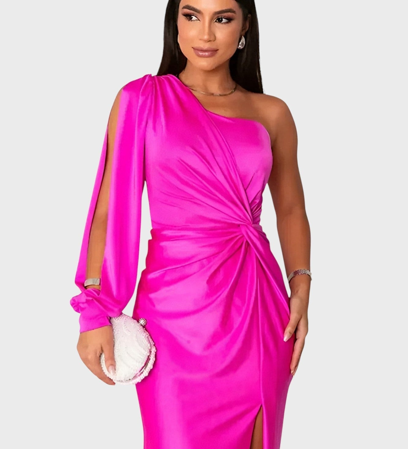 Mariela™ - Елегантна сатенена рокля