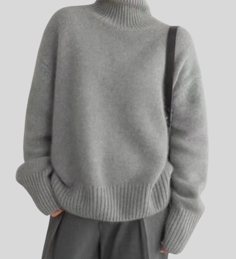 Milena™ - Кашмирен пуловер с висока яка