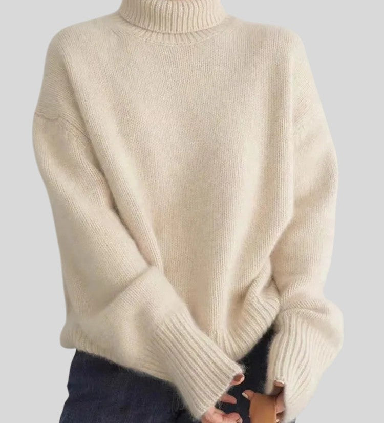 Milena™ - Кашмирен пуловер с висока яка