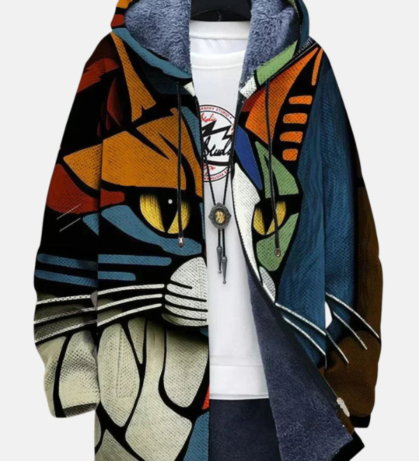 Геометричен - Луксозен кардиган, вдъхновен от изкуството