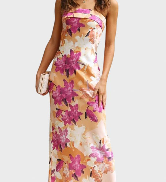 Ivomira™ - Дълга сатенена рокля