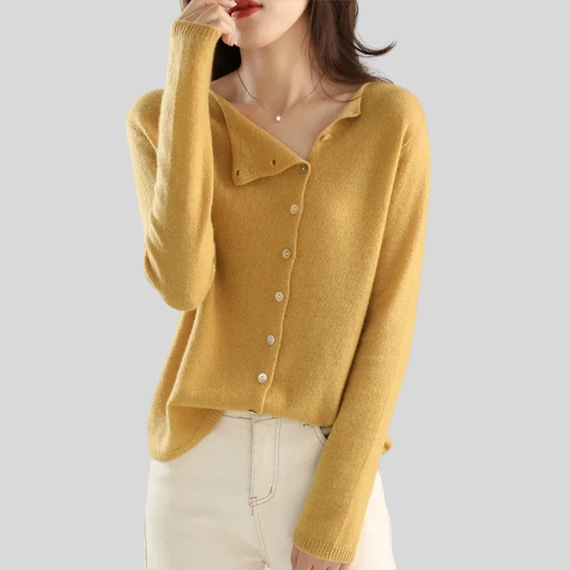 Margareta™ - Плетено палто с елегантни копчета