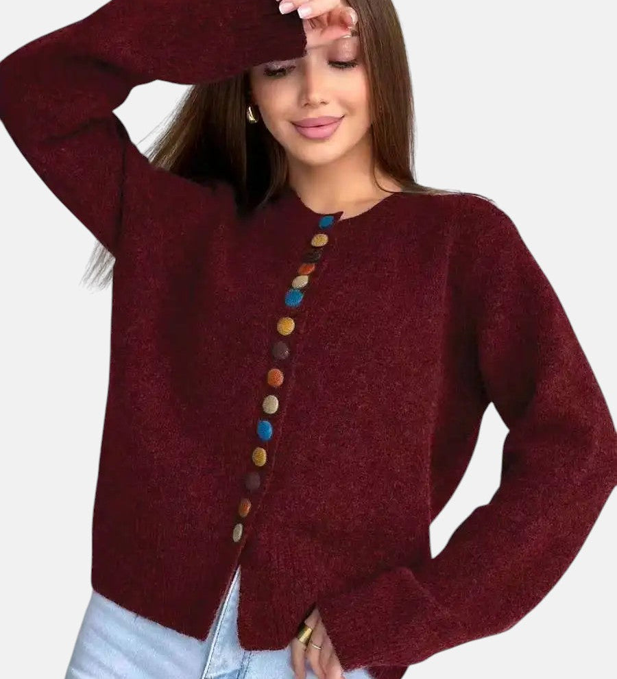 НОЕЛ - КАРДИГАН С БУТОНЕН АКЦЕНТ