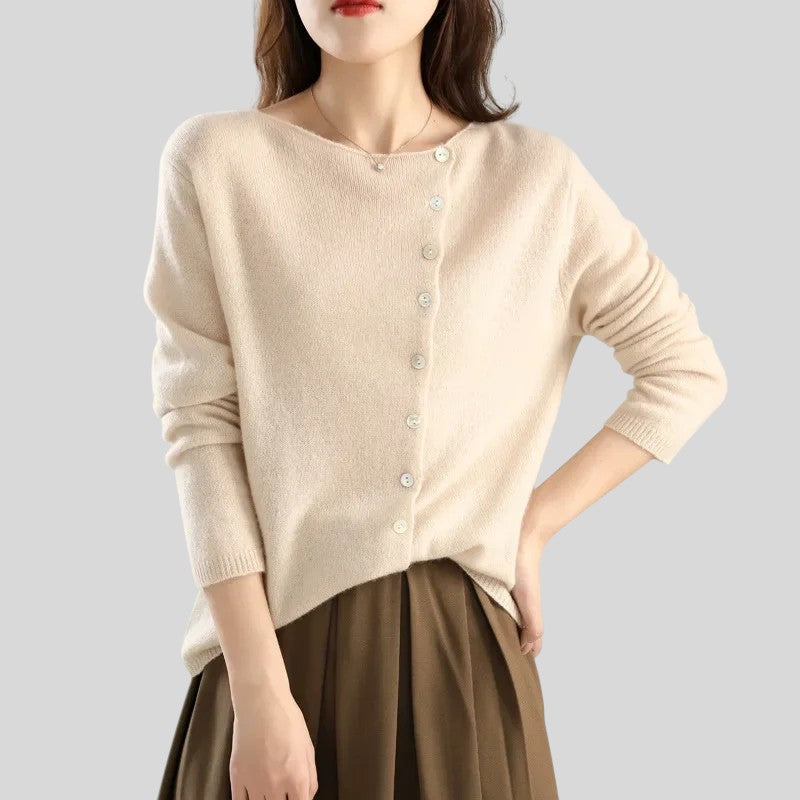 Margareta™ - Плетено палто с елегантни копчета