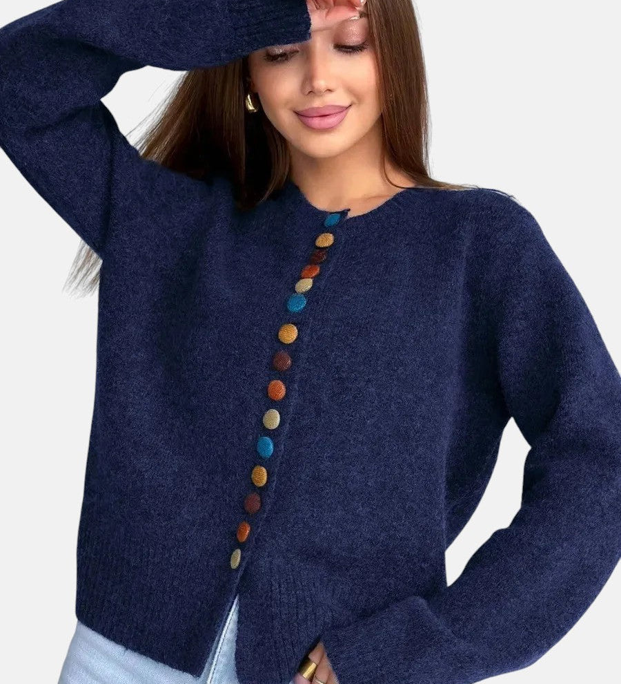 НОЕЛ - КАРДИГАН С БУТОНЕН АКЦЕНТ