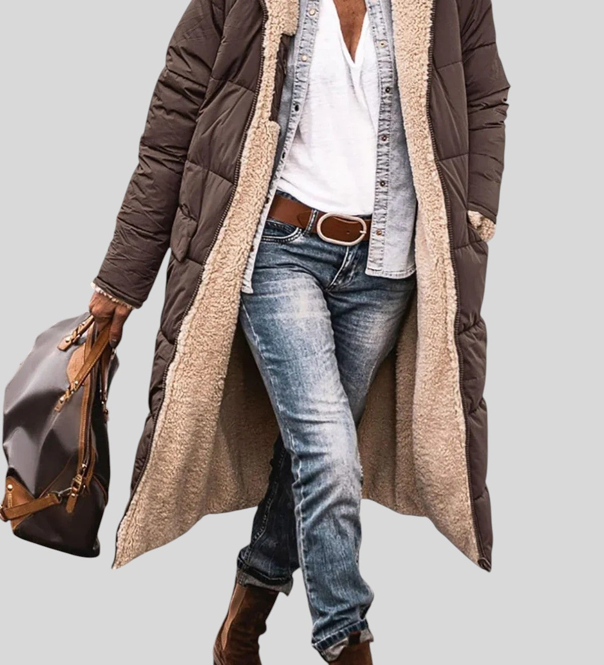 Liliana™ - Топло подплатено яке с качулка