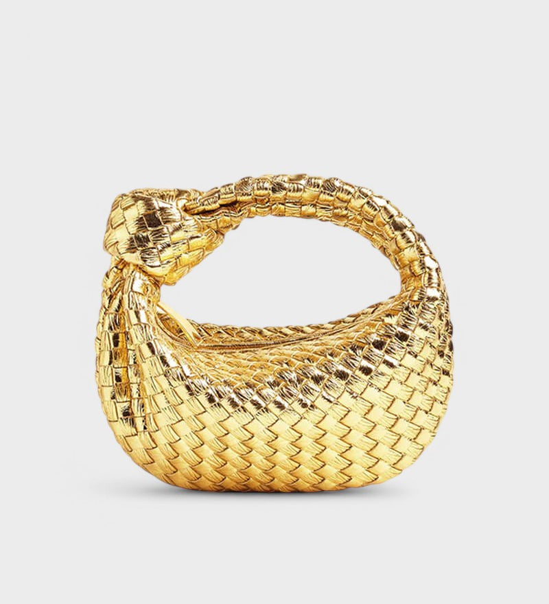 Reni™ - Мини чанта тип „хобо“ с плетен възел