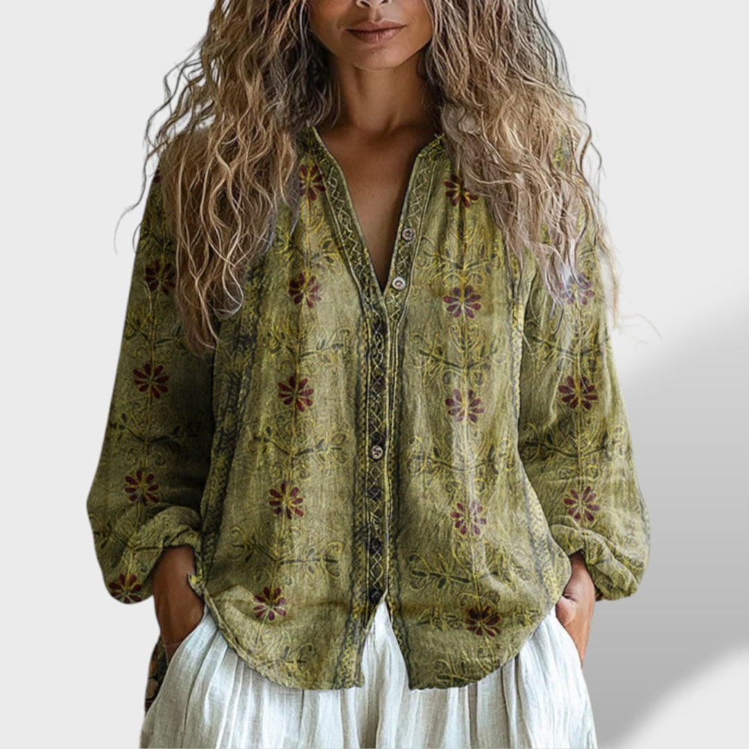 Ámbar™ | Винтидж блуза с листа