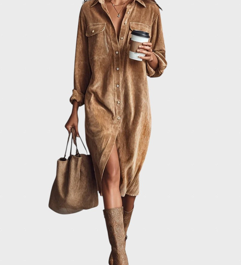 Zlata™ - Модерна рокля със свободна кройка