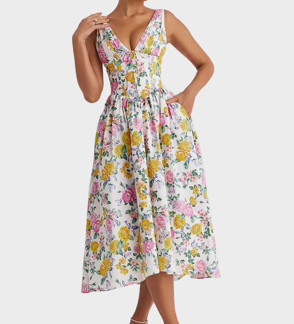 Миди Рокля Романтична Цветарница