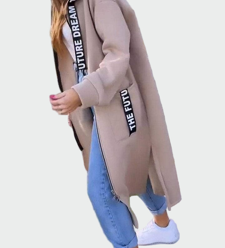 Дълго палто с качулка