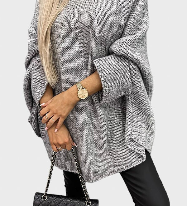 Emilia™ - Дълъг плетен пуловер