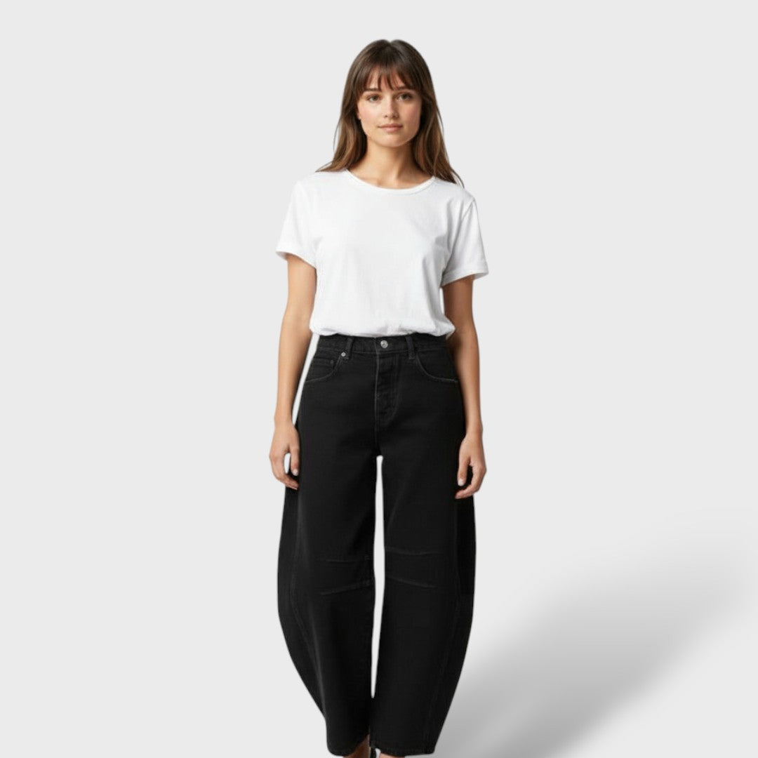 Дамски дънки с широк крачол