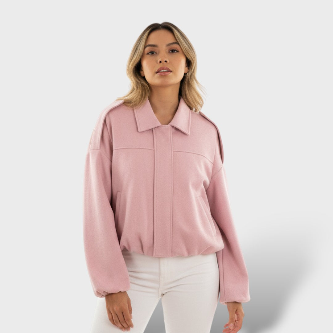 Бомбер яке с яка и винтидж стил