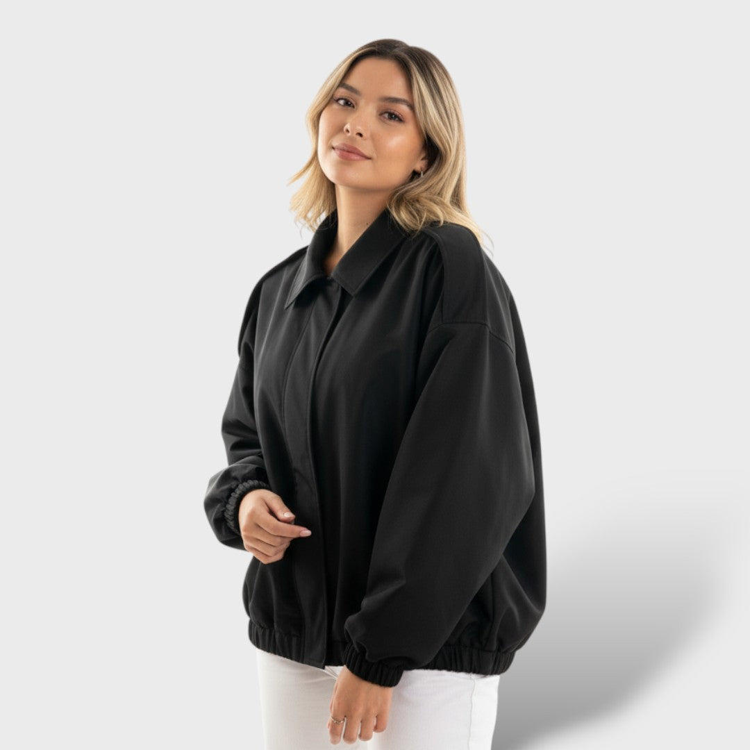 Бомбер яке с яка и винтидж стил