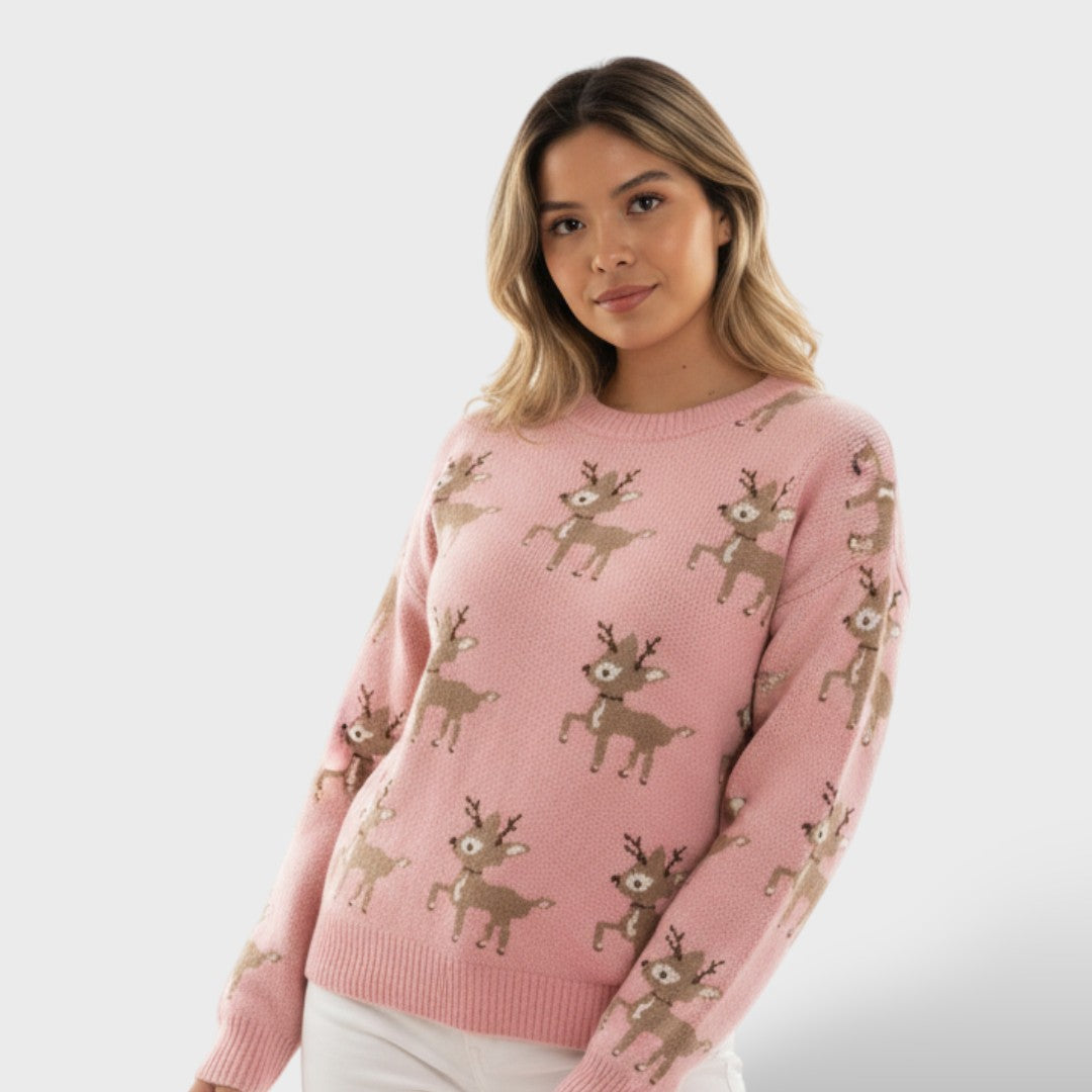 Коледен Суитшърт с Дизайн на Елен и Забавен Стил