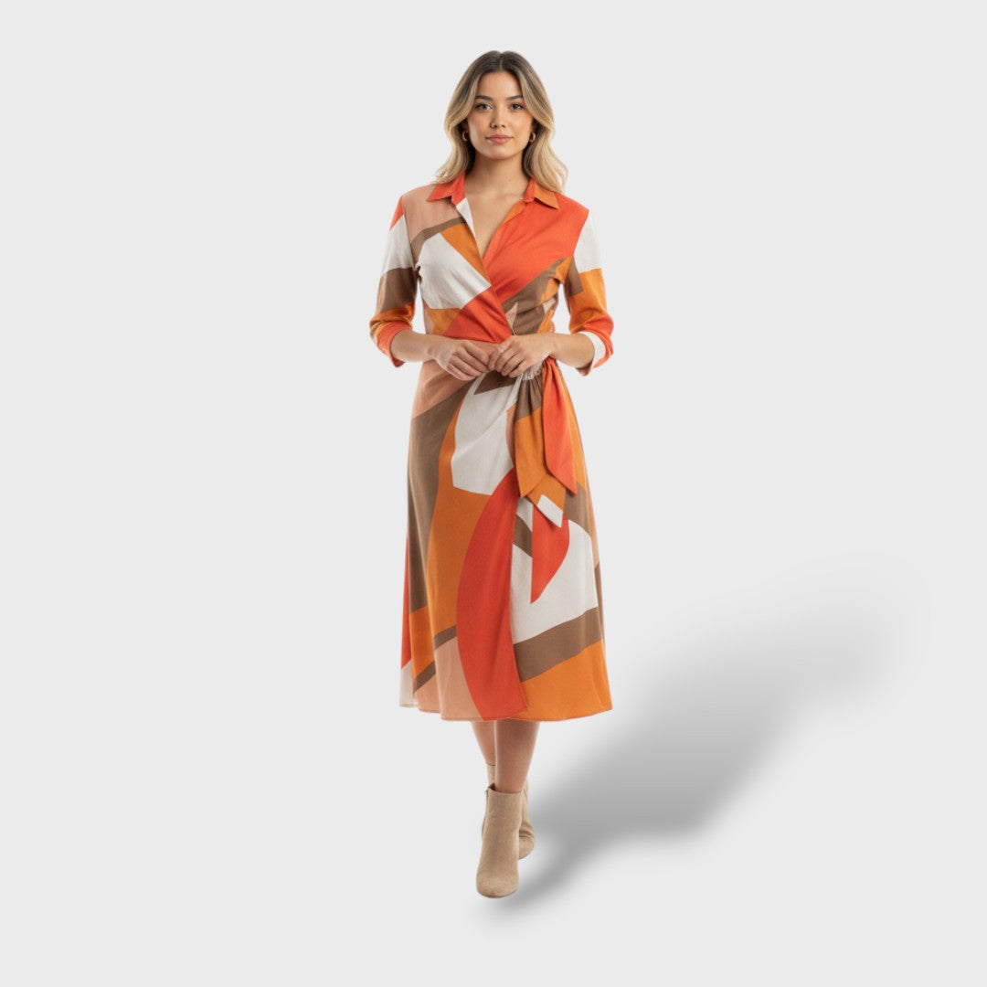 Елегантна обвита вечерна рокля