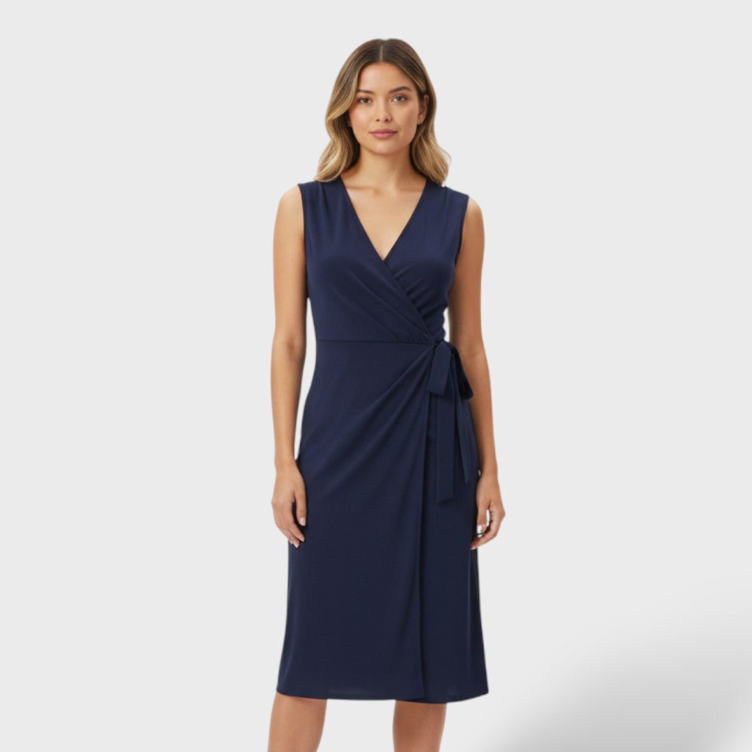 Елегантна кръстосана рокля за жени