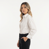 Chemise en Popeline de Coton Oversized à Épaules Structurées