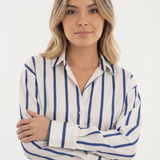 Chemise de dress en satin à rayures surdimensionnée