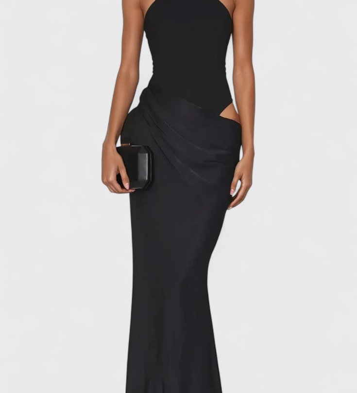 Леона Макси Рокля с Тънък Топ Стил и Издължена Силуета